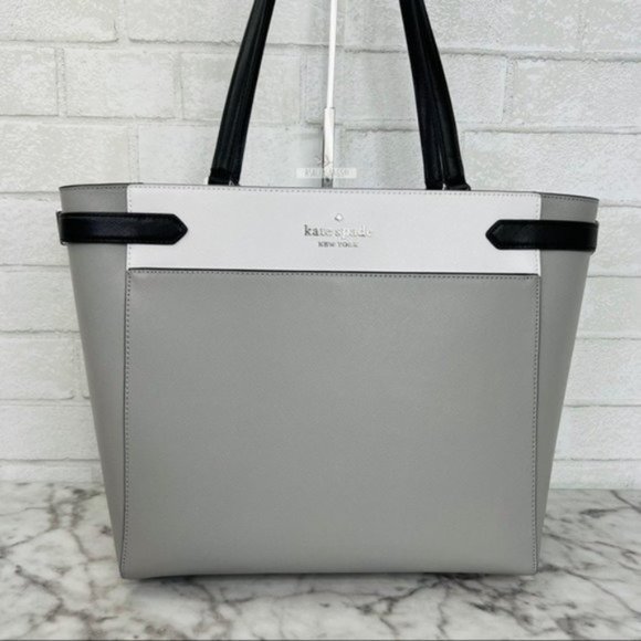 Kate Spade Colorblock Large Laptop Tote Shoulder Bag & Large Continental Wallet - Picture 2 of 16
